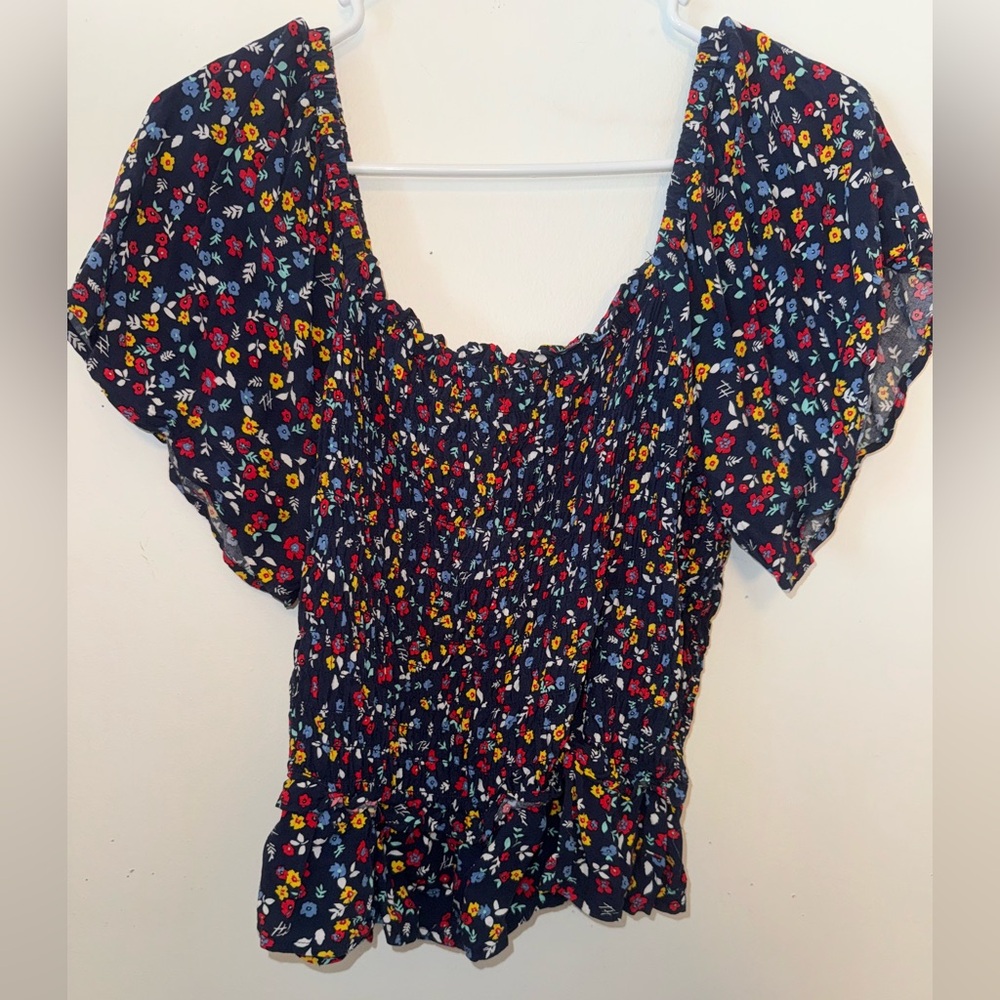 Tommy Hilfiger Navy Floral Blouse